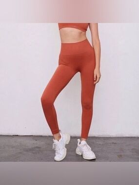 SET ACTIVE Sculptflex Seamless High Rise Leggings in Burnt Orange